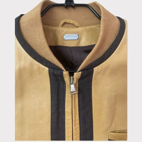 Bruno magli leather bomber jacket size 40 - Picture 2 of 6